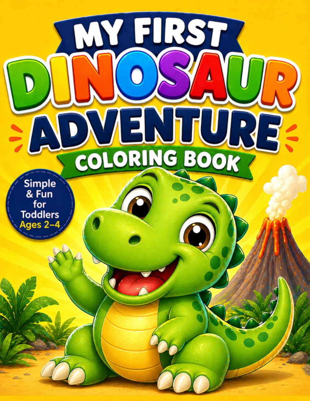 My First Dinosaur Adventure Coloring Book: Big & Easy Dinosaur Coloring Fun for Toddlers Ages 2–4 (Big & Easy Dinosaurs Collection)