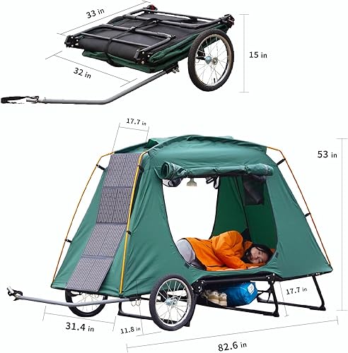 Miniatura 5 de Tienda de campaña eléctrica para caravana, plegable, impermeable, con ruedas todoterreno de 16 pulgadas, PU2000 mm, configuración rápida de 2