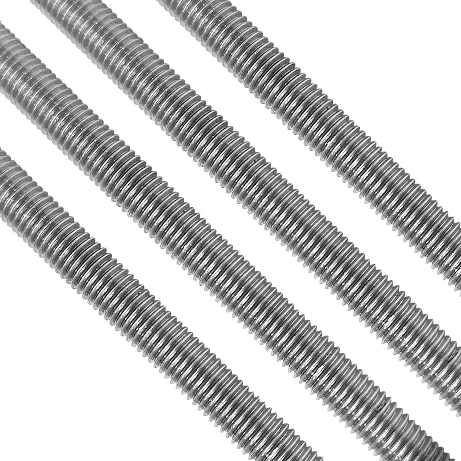 304 Stainless Steel Threaded Rods - 250mm Pack of 2 -6 304 Stainless Steel Threaded Rods - 250mm Pack of 2 -6