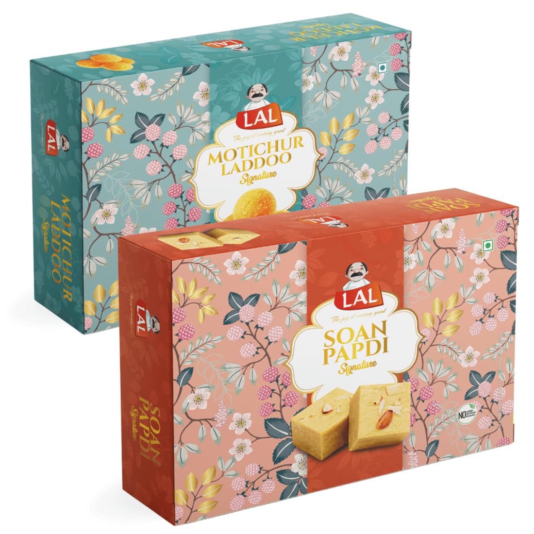 Lal Sweets Combo of Soan Papdi Premium 400g and Motichur Laddoo 400g | Mithai For Holi