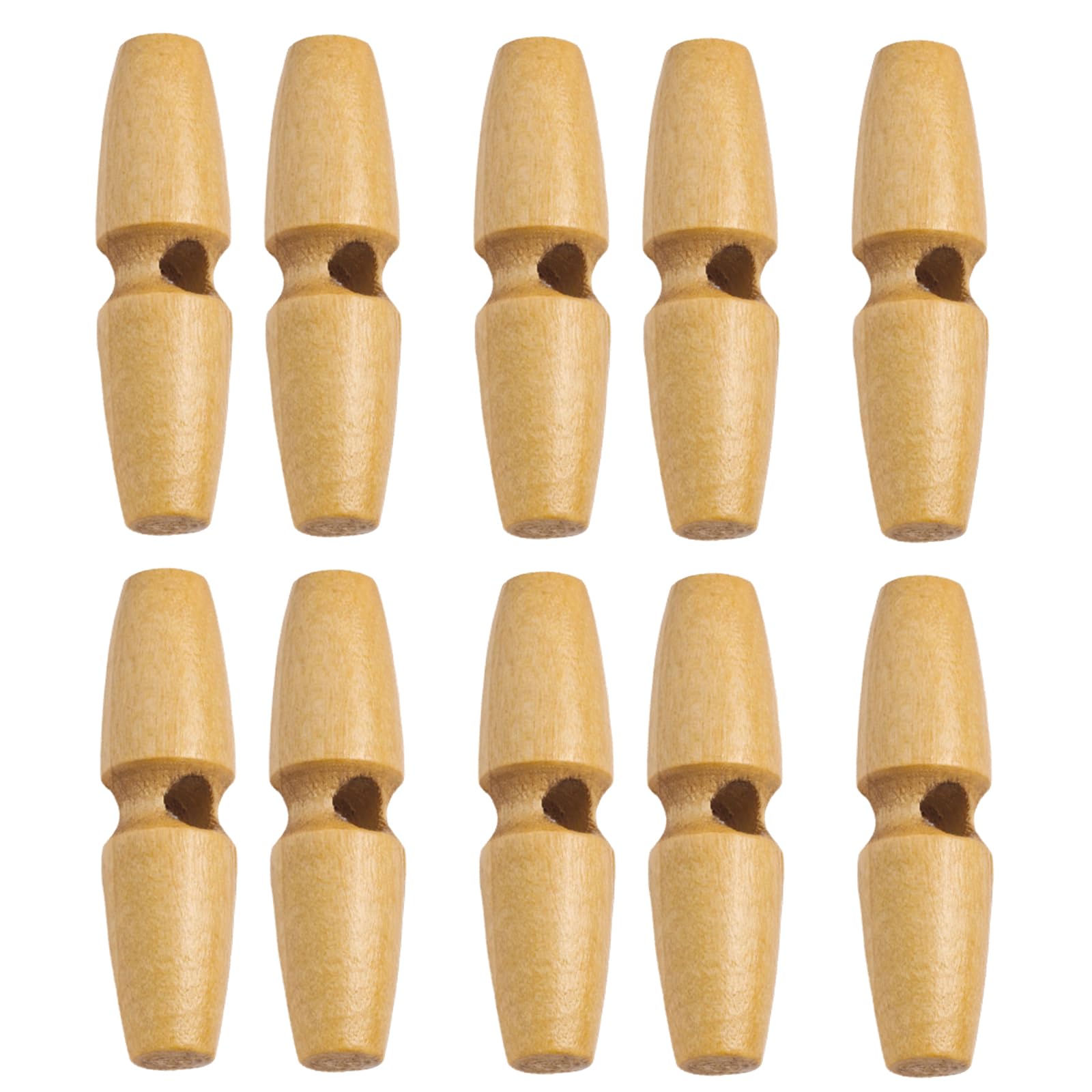 Buxuaaaa 10Pcs Wooden Craft Buttons Single Hole Button Fasteners Sewing Accessories for Coat Clothing Garment Sewing Decoration Wooden Button Single Hole Natural Horn