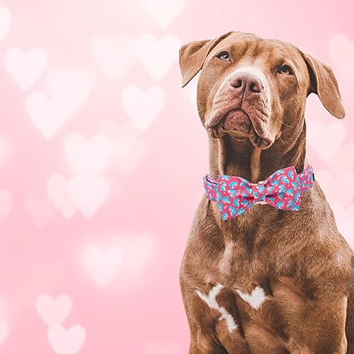 Miniatura 6 de Elegant little tail Collar de perro para el día de San Valentín collar de perro de corazón con lazo collar de perro para niña o niño collar de perro