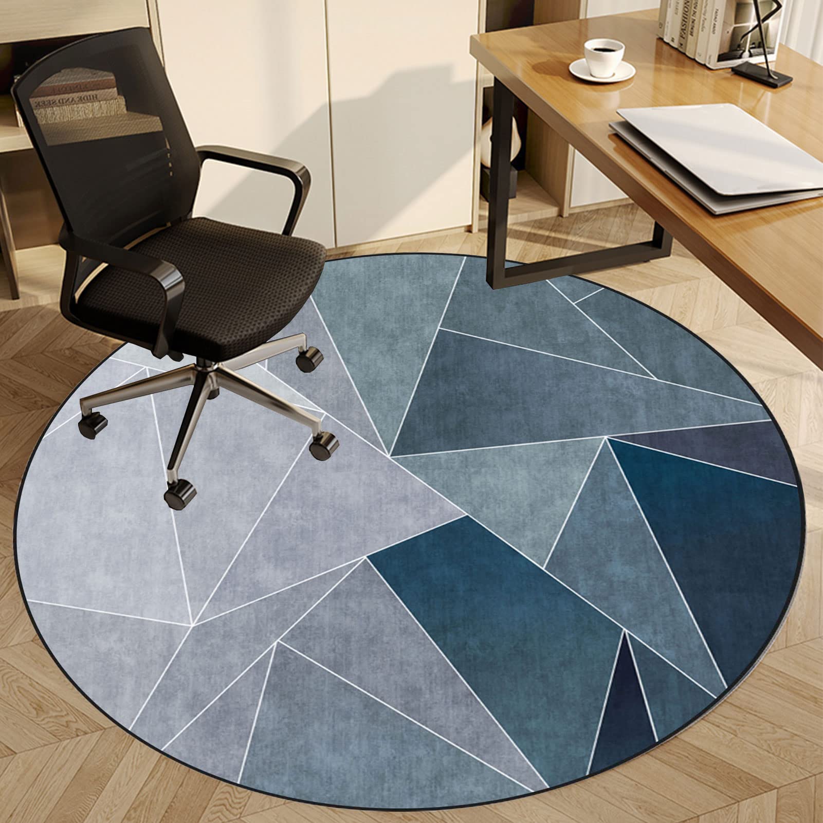 Tappeto per Sedia Ufficio Gaming Tappetino Protettivo per Sedia da Ufficio Gaming Antiscivolo Tappetino di Protezione per Pavimento Tappeto Multiuso Tappetino per Pavimenti Chairmat Rotondo 100 cm