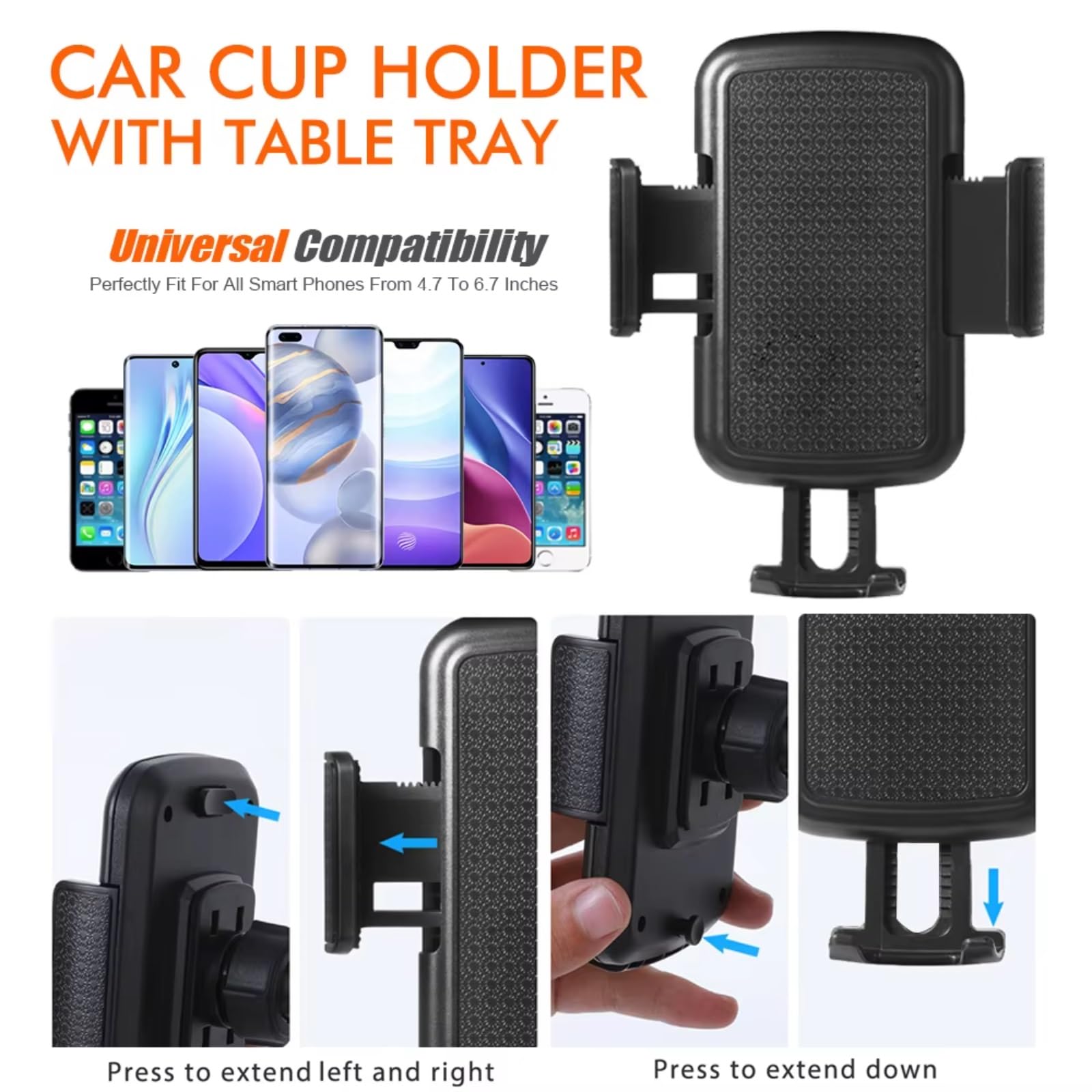 Auto Innenraum Zubehör Vassoio Di Espansione Portabicchieri Per Console Centrale Ricambio Auto 4 In 1 Con Accessori Per Supporti Per Bevande Telefono
