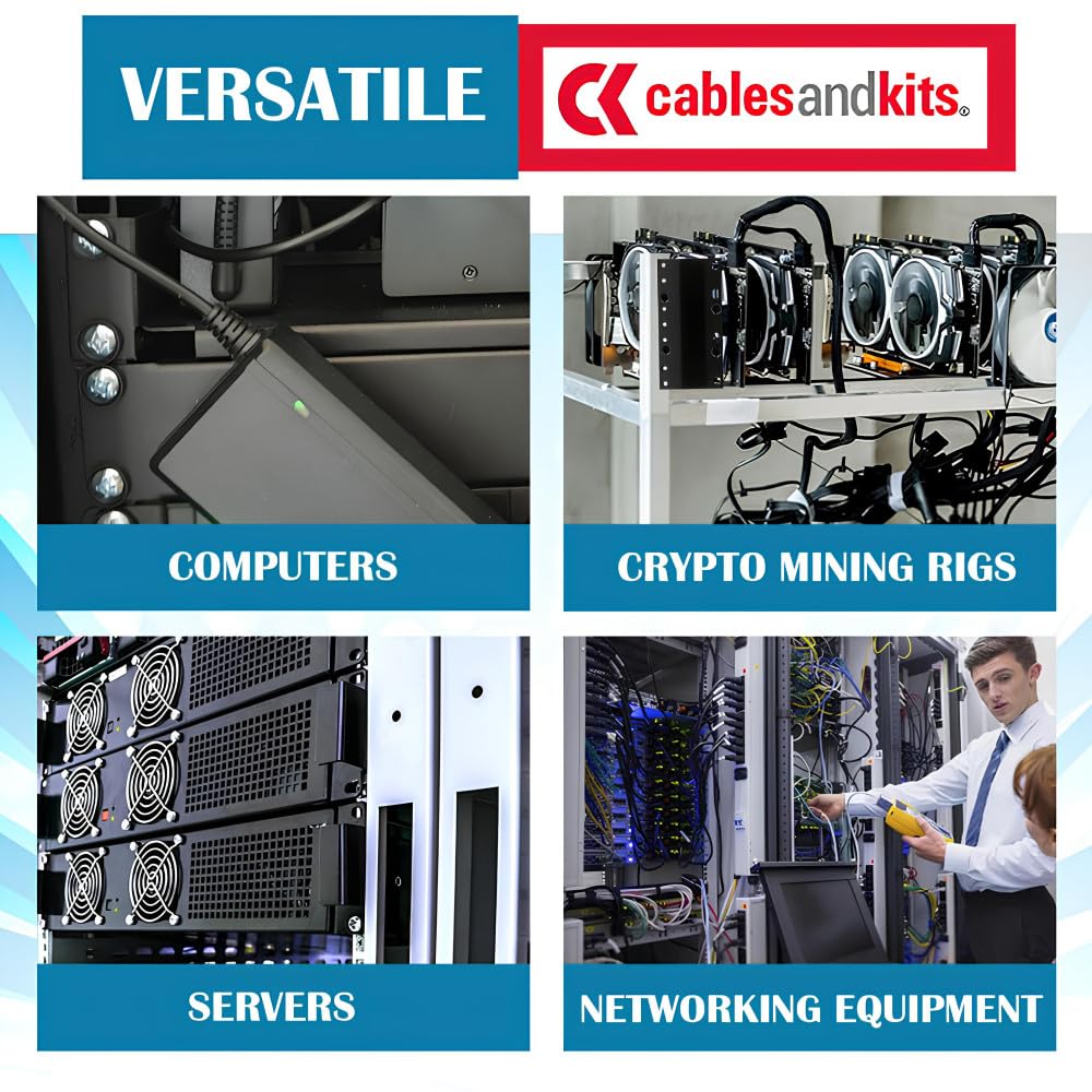 CablesAndKits Adaptateur rack 3RU (unité 3 racks), convertit un rack de 58,4 cm à un espacement de 48,3 cm, pour ordinateurs, serveurs ou équipements réseau