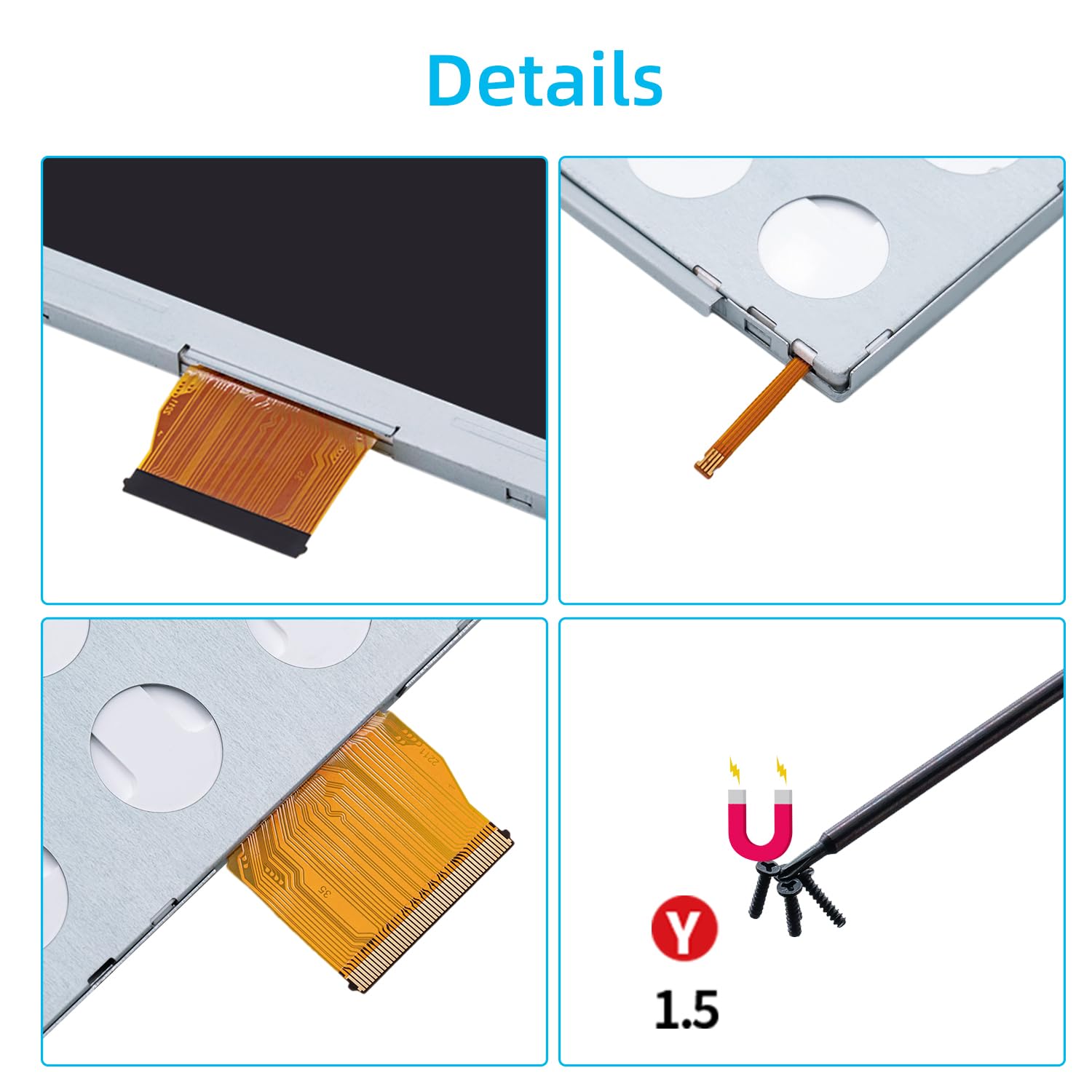 Mcbazel Display TFT a cristalli liquidi per Nintendo WII U GamePad