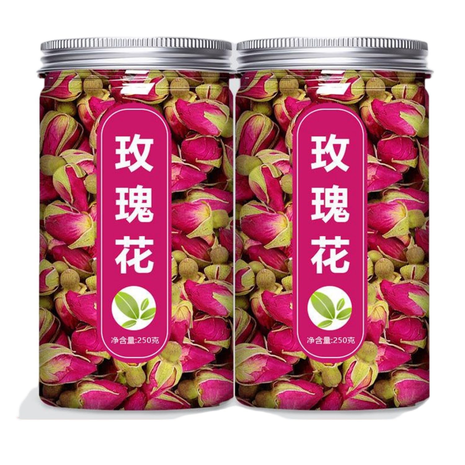 【大罐】【2罐】玫瑰花250g*2（饱满无硫） Premium Natural china herbal tea Loose Leaf Tea,Chinese Tea, Sulfur Free,Flower tea,dark tea,loose tea Sweet Fresh