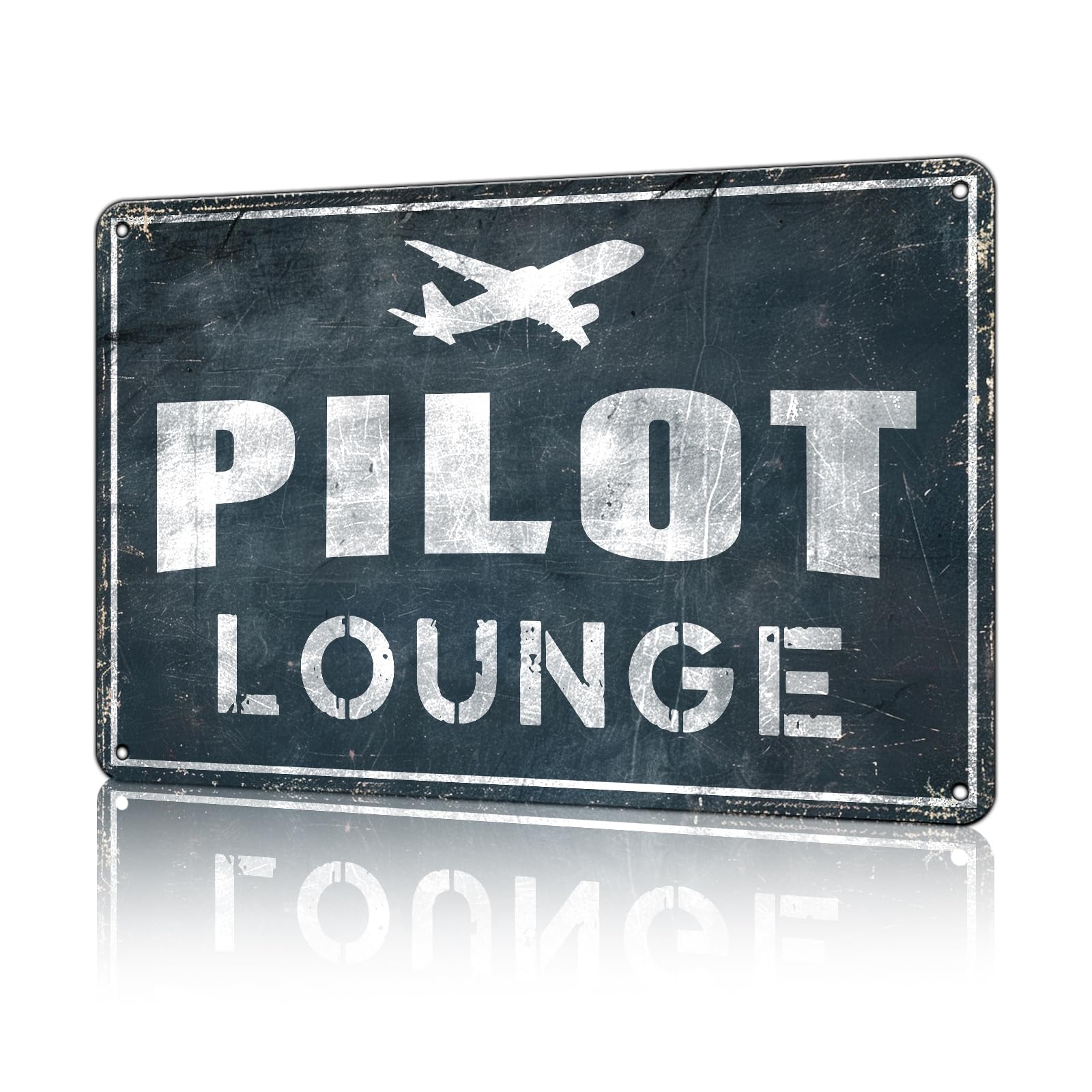 Peiyeety Tin Sign 16 Metal Tin Sign Pilot Lounge Rerto Vintage Alumium Signs For Home Bar Office Outdoor Wall Decor 8X12inch