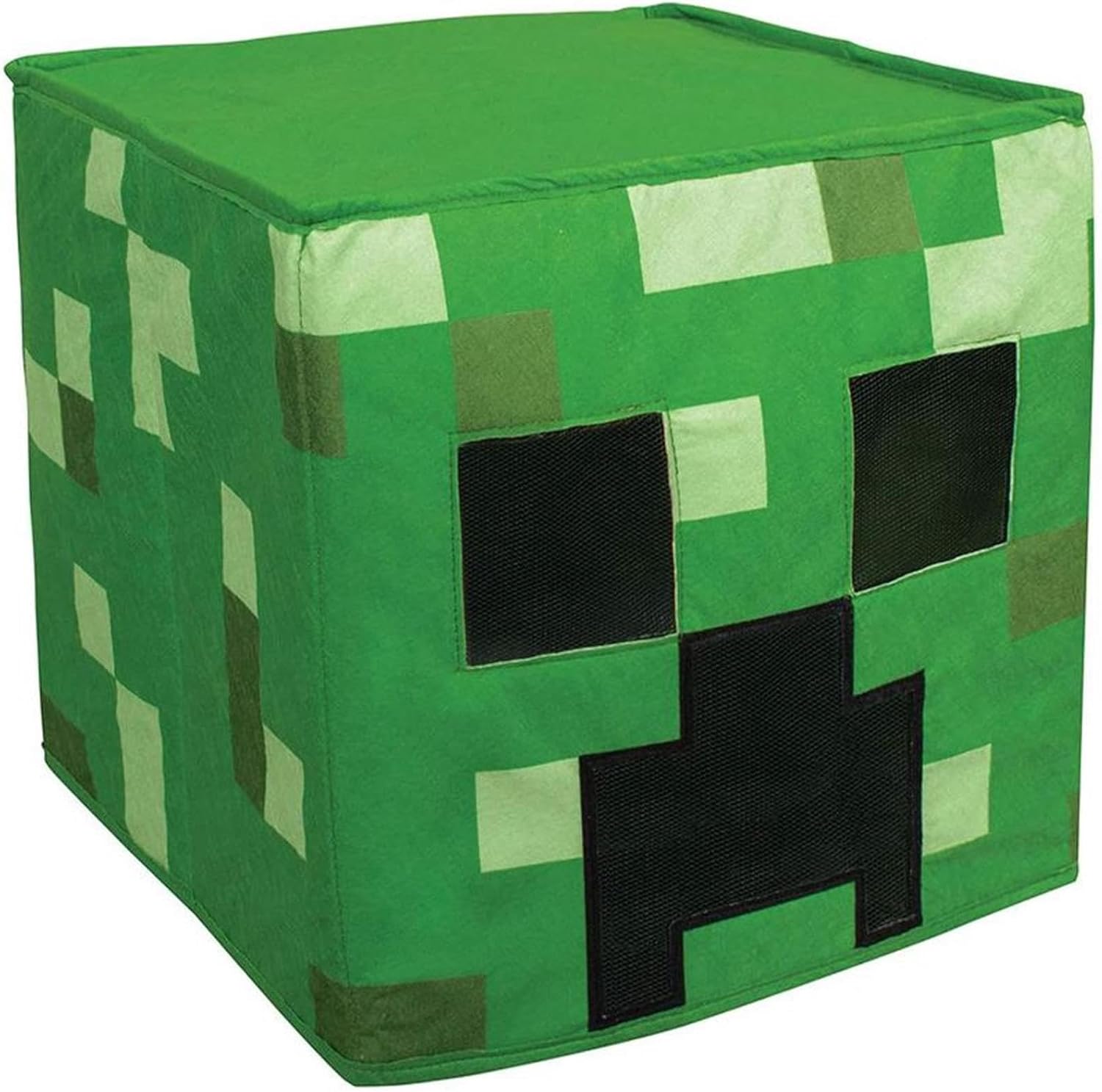 Official Minecraft Creeper Headpiece for Kids - Disguise Pixelated Block Mask, One Size Gray Green Costume Accessory