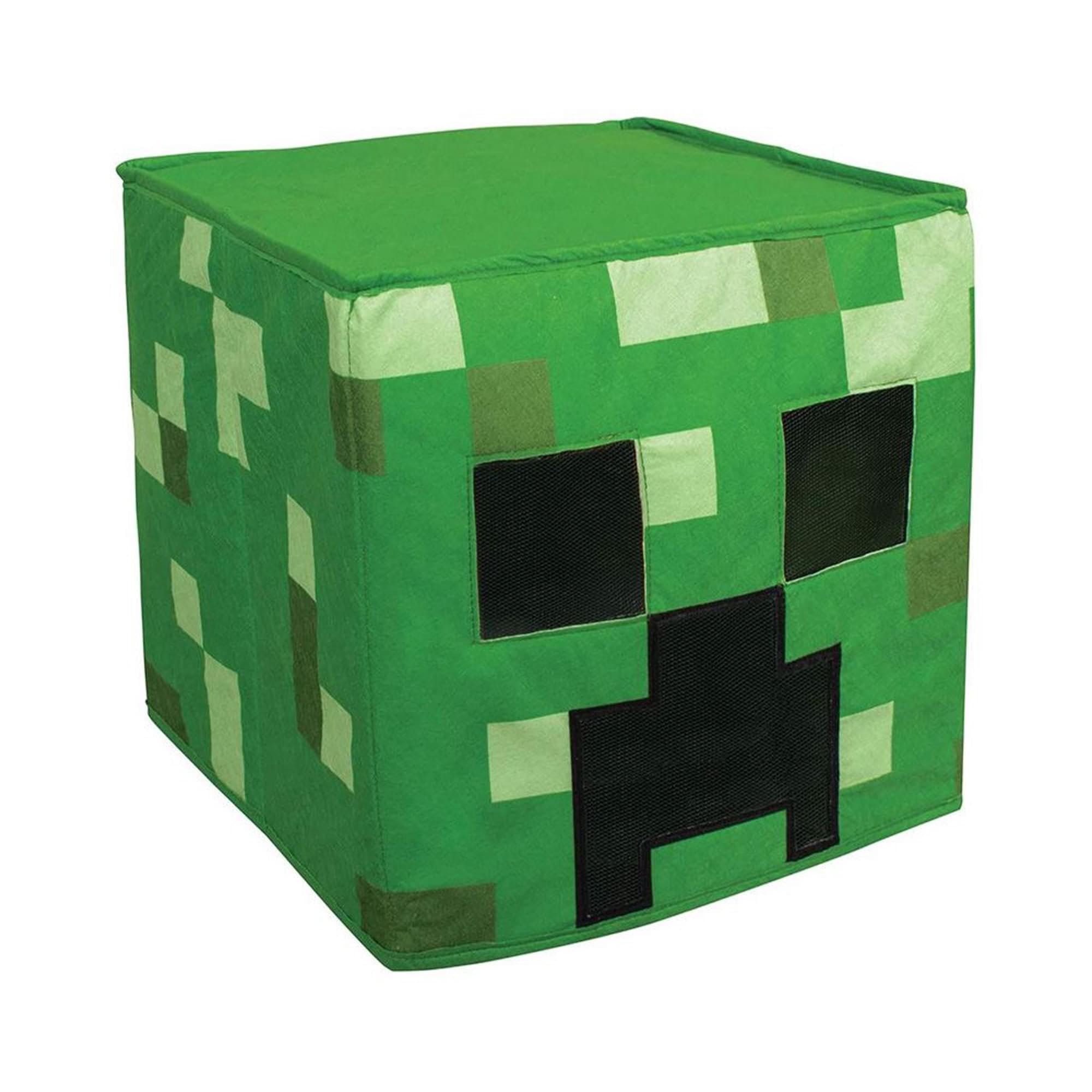 DISGUISE 116909-15L CREEPER HEADPIECE/BLOCK HEAD Minecraft Dress Up & Accessories, Green, One Size