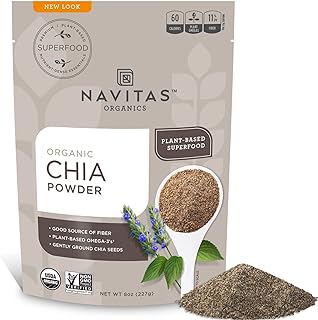 Navitas Organics Chia Seed Powder, 8oz. Bag, 19 Servings — Organic, Non-GMO, Gluten-Free