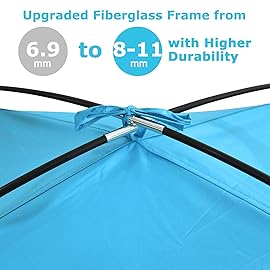 COMMOUDS Beach Tent Sun Shade for 3/4-5/6-7/8-10 Person, UPF 50+ Beach Sun Shelter Canopy Tent, Lightweight, Easy Set Up and Carry