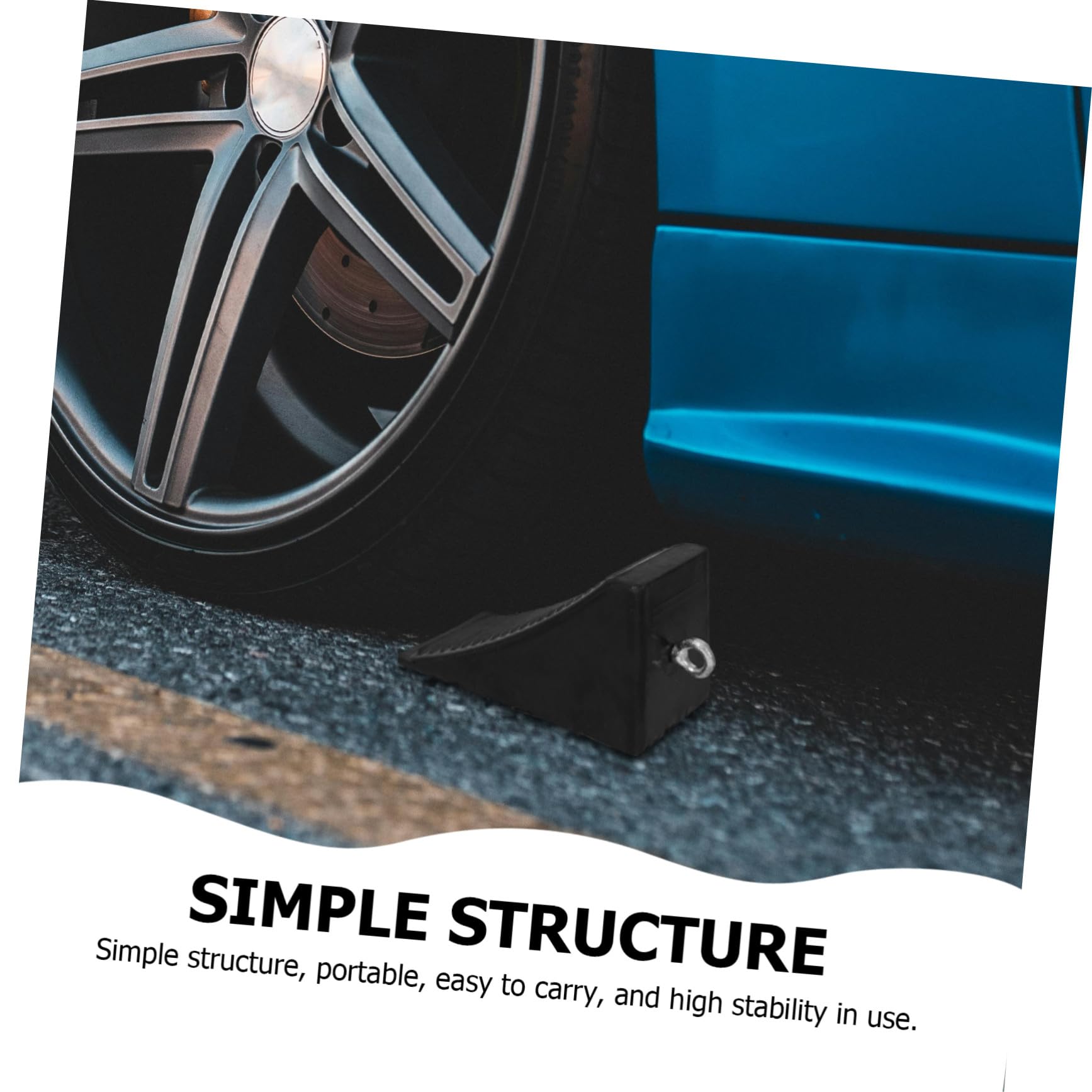 Cabilock 2 Calzos De Goma Para Neumáticos De Coche Para Caravanas Garajes Aparcamientos Color Negro