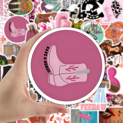 Miniatura 4 de Calcomanías de preparación a granel 50 unidades calcomanías de vaquera para niños y niñas calcomanías occidentales para botellas de agua laptop