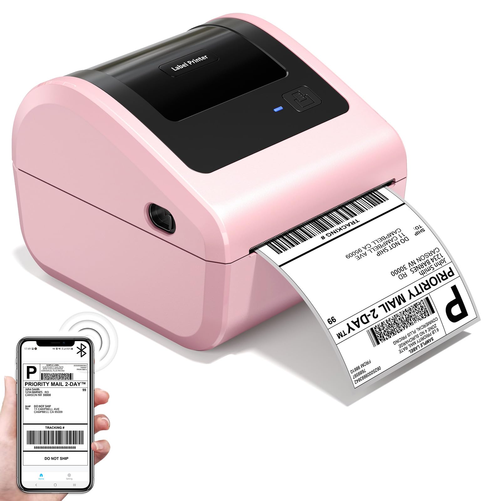 Bluetooth Thermal Label Printer 4x6 - D450BT Shipping Label Printer for Small Business, Shipping Packages, Office, Home, Compatible with Ebay, USPS, Shopify, Amazon, Tiktok