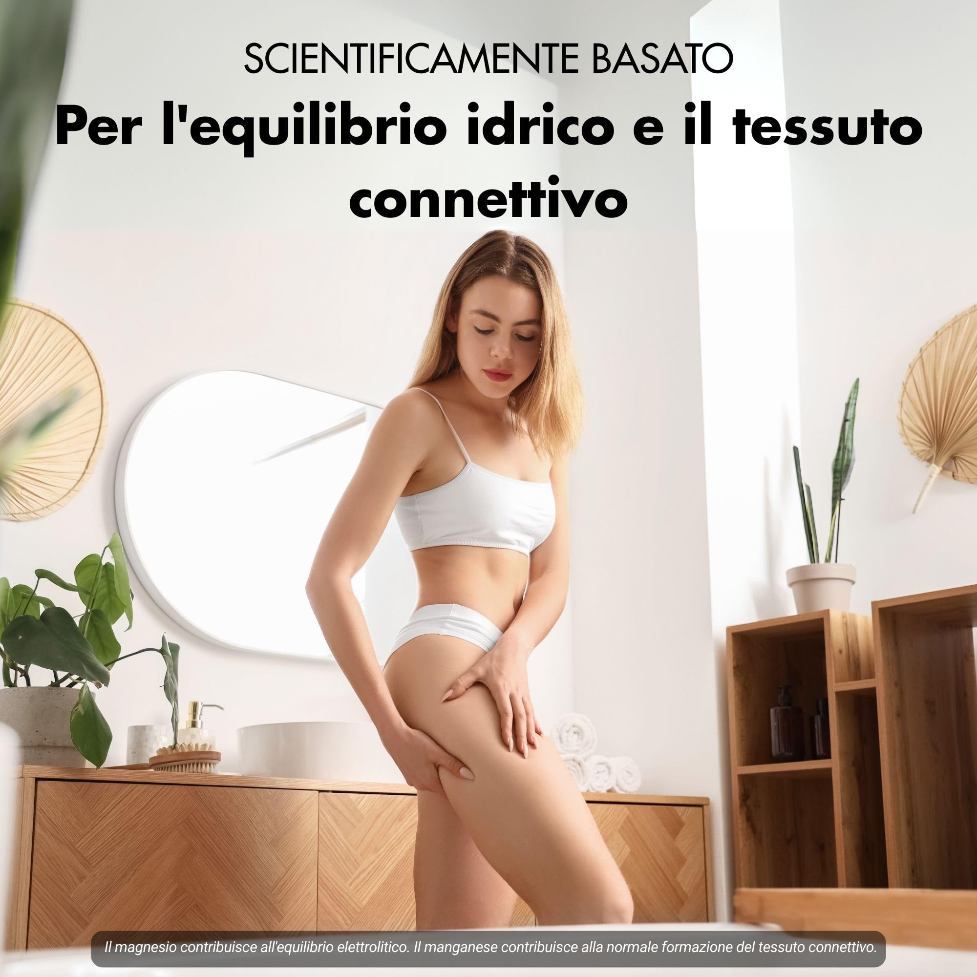 Complesso Water Balance - 180 compresse vegane ad alto dosaggio per la formazione del tessuto connettivo - Capsule di ortica con foglie di vite rossa, ippocastano, magnesio e manganese