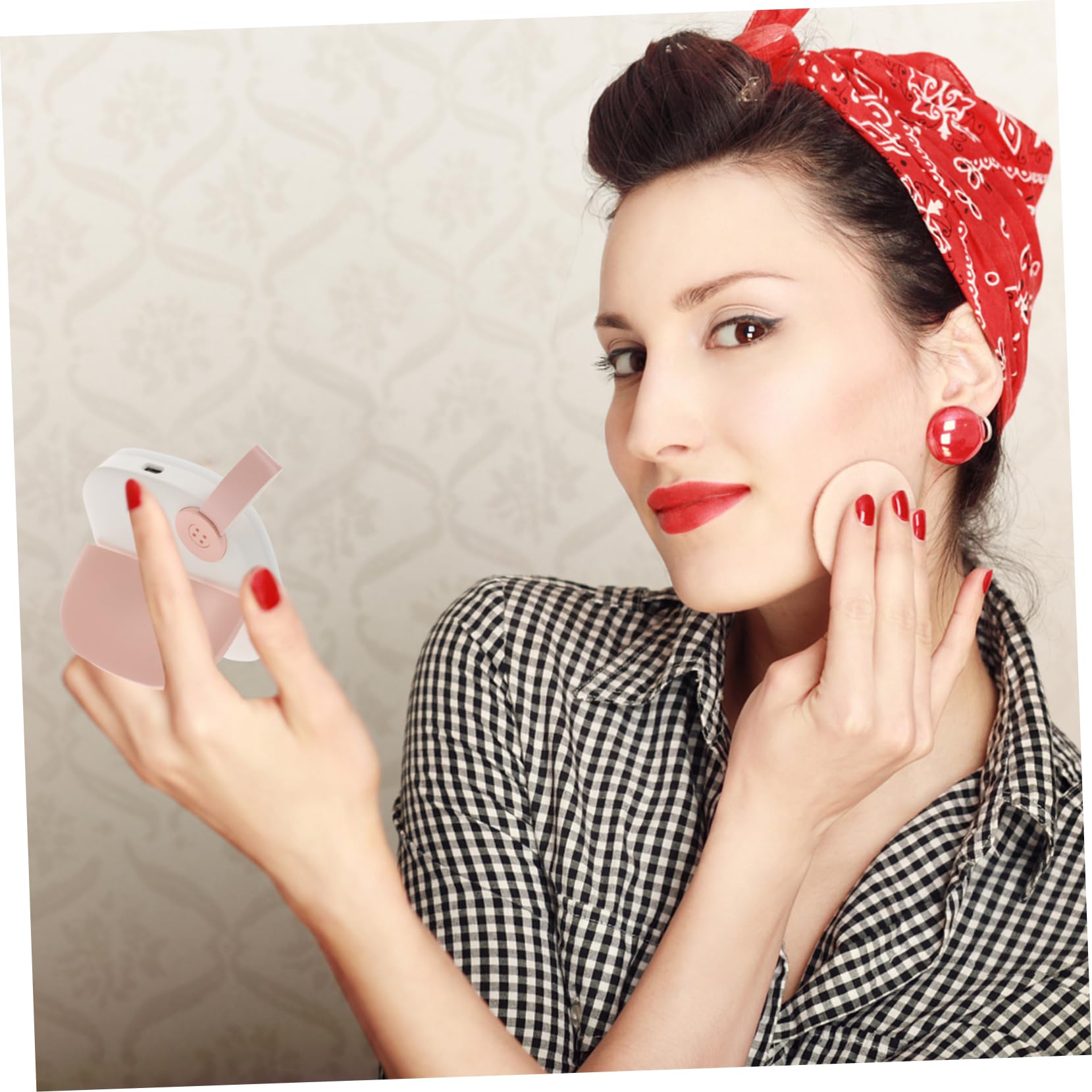 Alipis 2 Mini Specchietti Tascabili Con Luce Led Specchietti Cosmetici Portatili Per Ragazze Strumento Per Il Trucco A Led Facile Da Usare