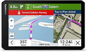 Garmin dēzlCam™ OTR725 High-Res 7” GPS Truck Navigator with Built-In 1080P HD Dash Cam, Automatic Incident Recording, Custom Truck Routing, Satellite Imagery, Wind Speed, Community-Shared Loading Docks, Truck Entrances and Parking