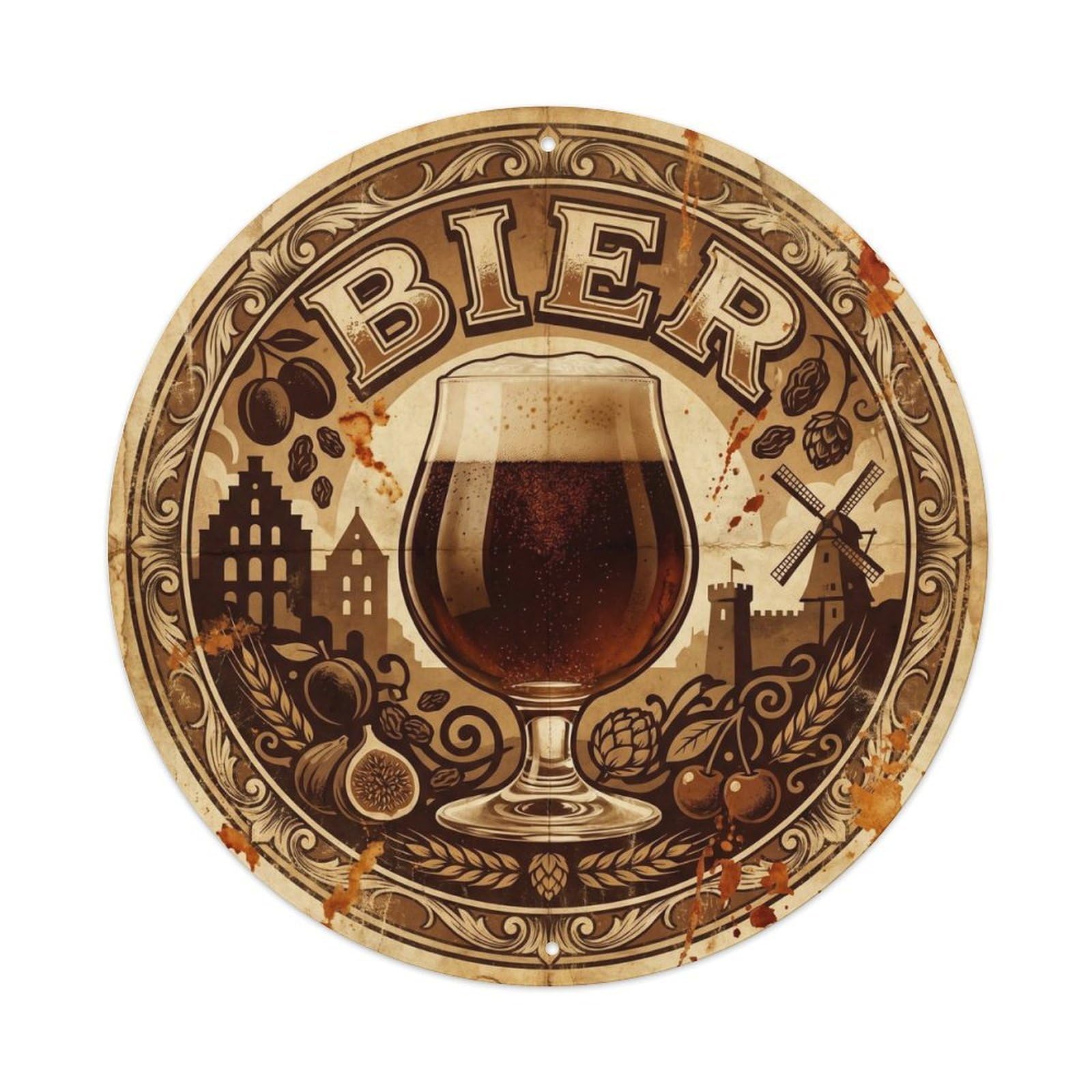 Beverage European Craft Beer Brewery Roadside Diner Metal Tin Sign
