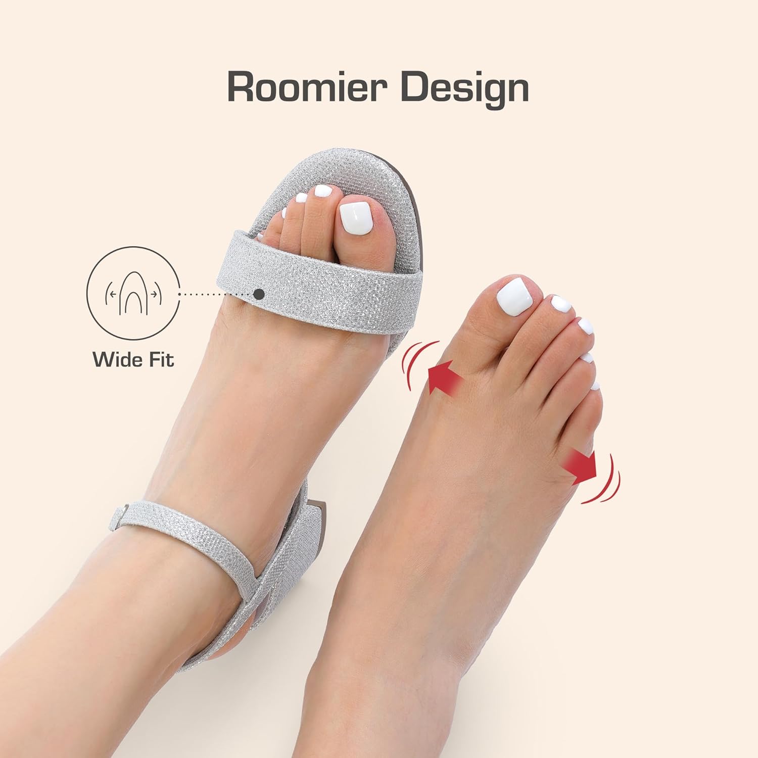 DREAM PAIRS Women's Low Heels Block Open Toe Ankle Strap Classic Short Chunky Sandals with Buckle for Daily Work Wedding Party - Image 8