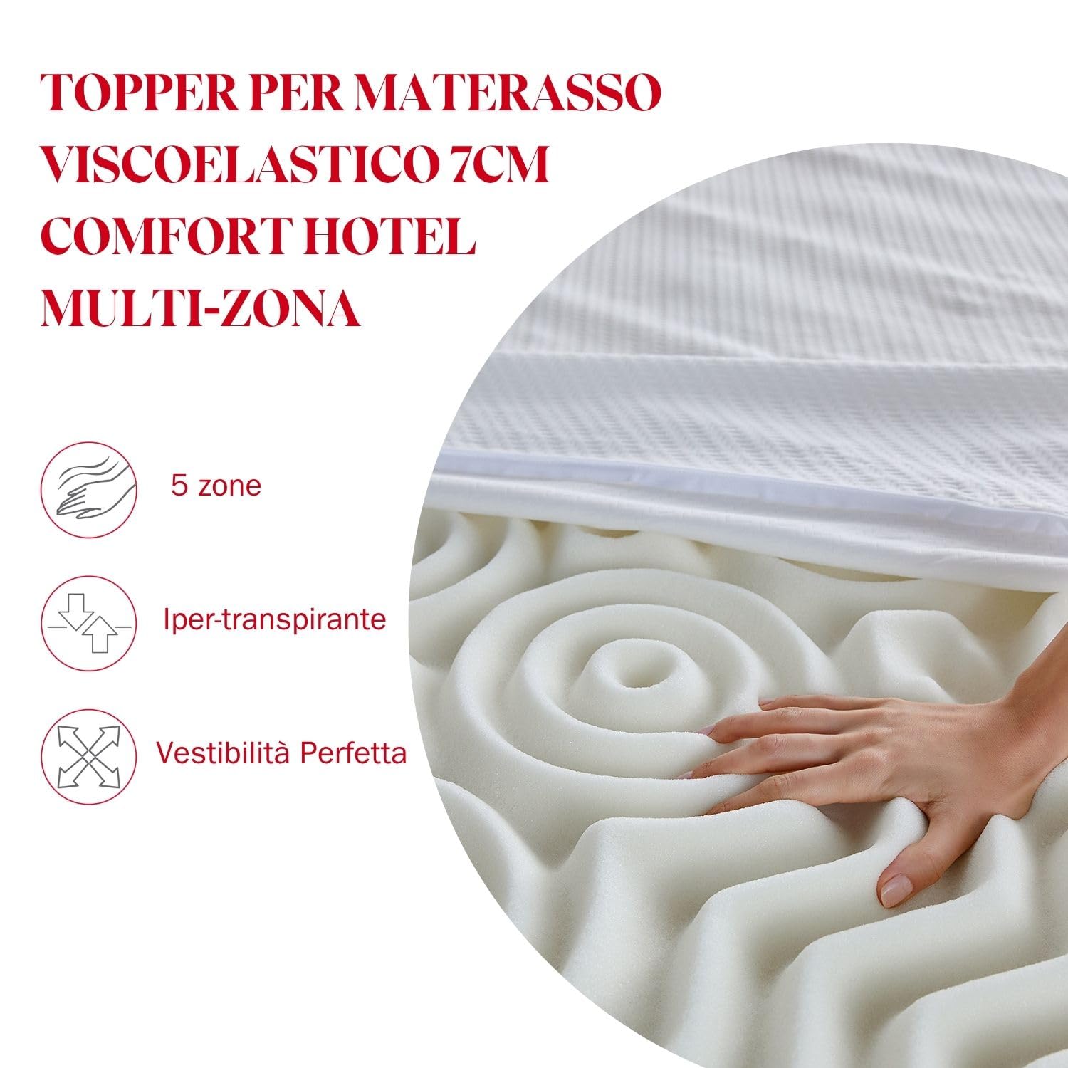 Pikolin Home Topper Viscozone Viscozone - materac - 7 cm, Extra Relax