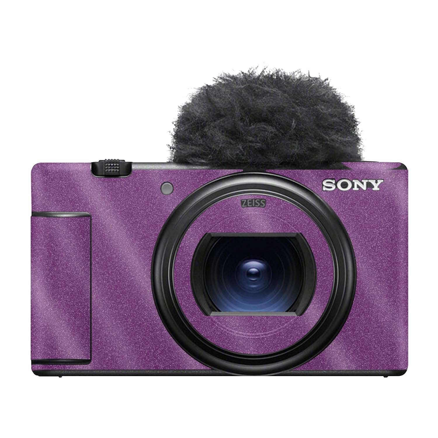 Glossy Glitter Camera Skin Compatible with Sony ZV-1 Mark II (2023) - Solid Purple - Premium 3M Vinyl Protective Wrap Decal Cover - Easy to Apply | Crafted in the USA by MightySkins