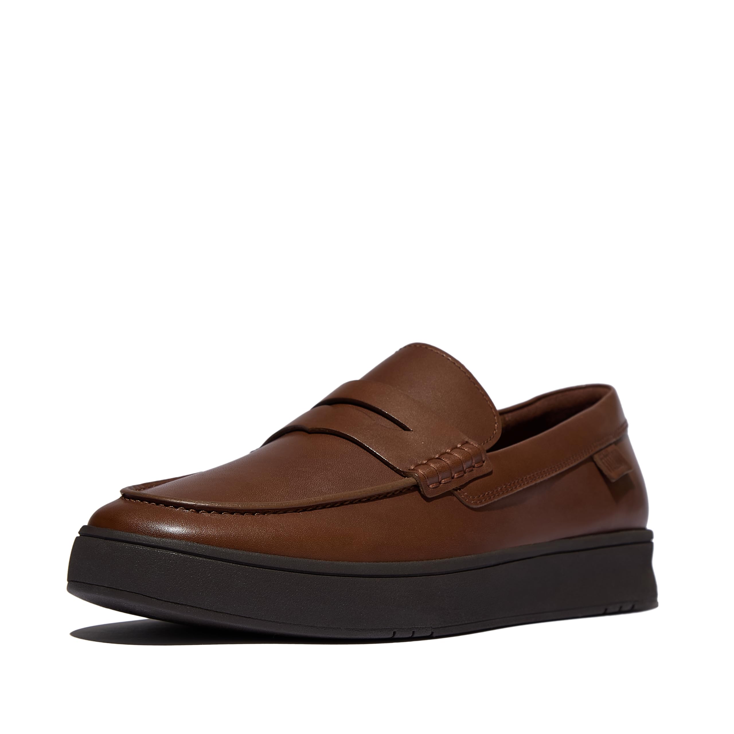 Fitflop Męskie mokasyny Rally Leather Penny, Czekolada, 47 EU