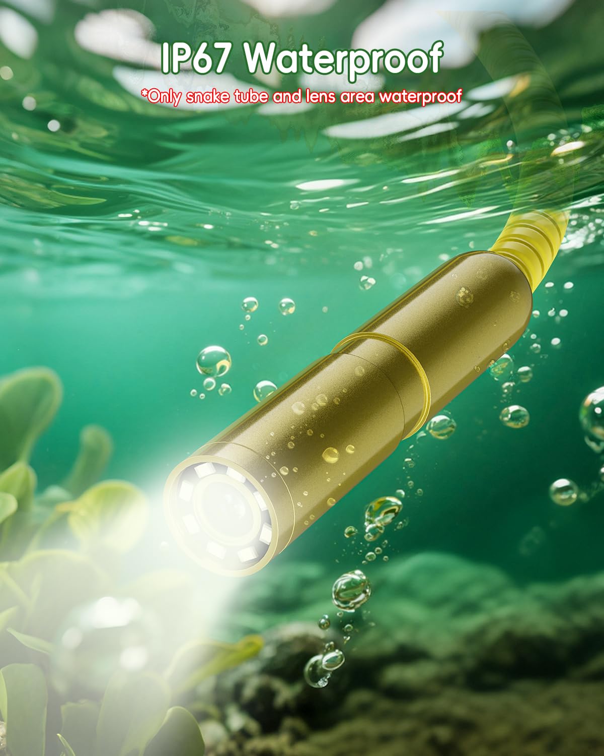 Borescoop - Endoscoop Voor Kinderen - 2.4 Inch Scherm & IP67 Waterdicht 8 Led Lampen 200mp Camera Voor Buiten Natuurontdekking Educatief Veilig