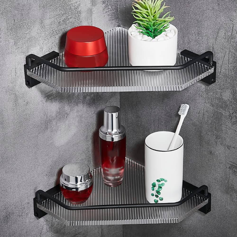 ZerHoc Shower Shelf Corner Corner Shower Caddy Shower Shelf Racks Corner Shower Shelves Caddy Acrylic Triangle Basket Bathroom