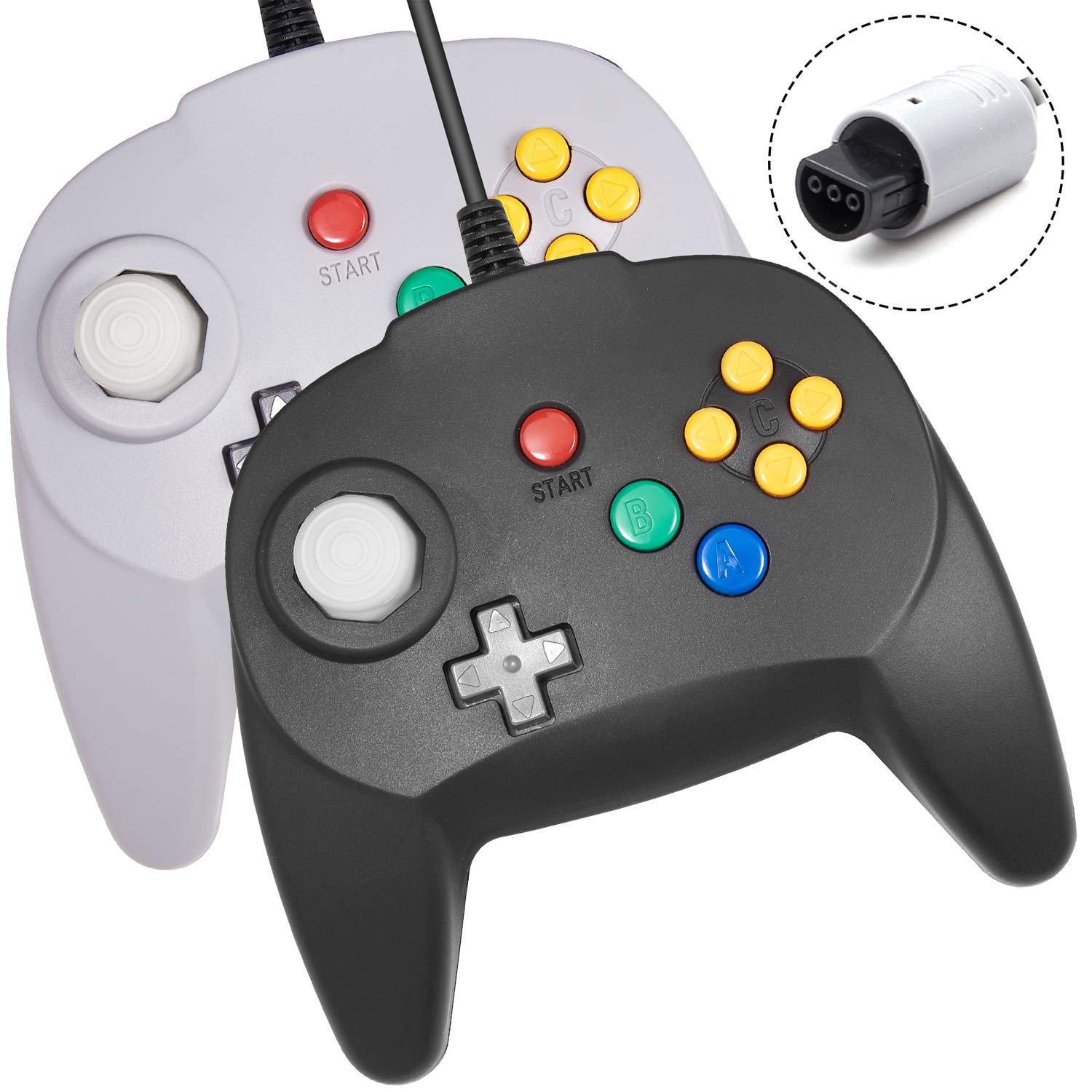 Amazon.com: KIWITATA 2 Pack Retro Mini N64 Controller, Classic