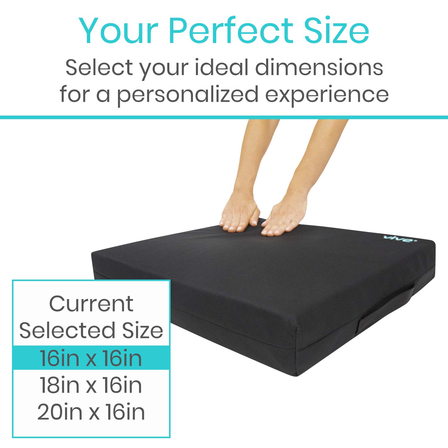 Vive Wheelchair Cushion Gel Seat Pad for Coccyx, Orthopedic Back