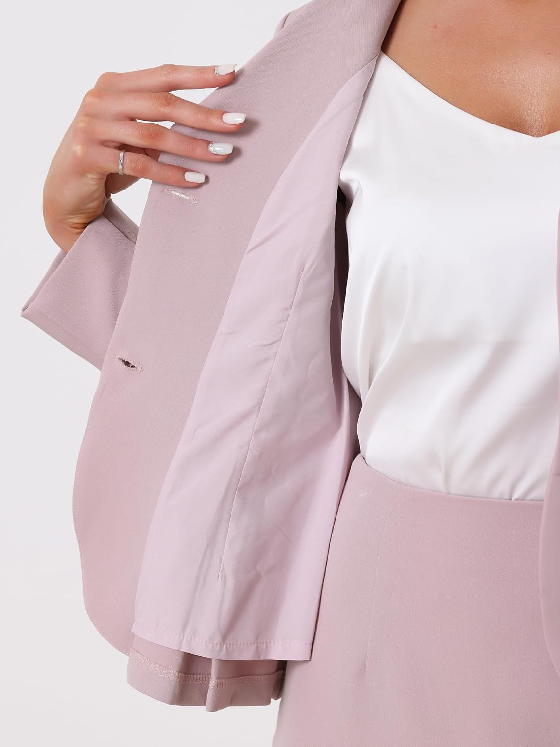 Allegra K 2 Piece Suit Skirt Sets for Women Blazer and Pencil Skirts Formal Office Business Casual Outfits - Image 5