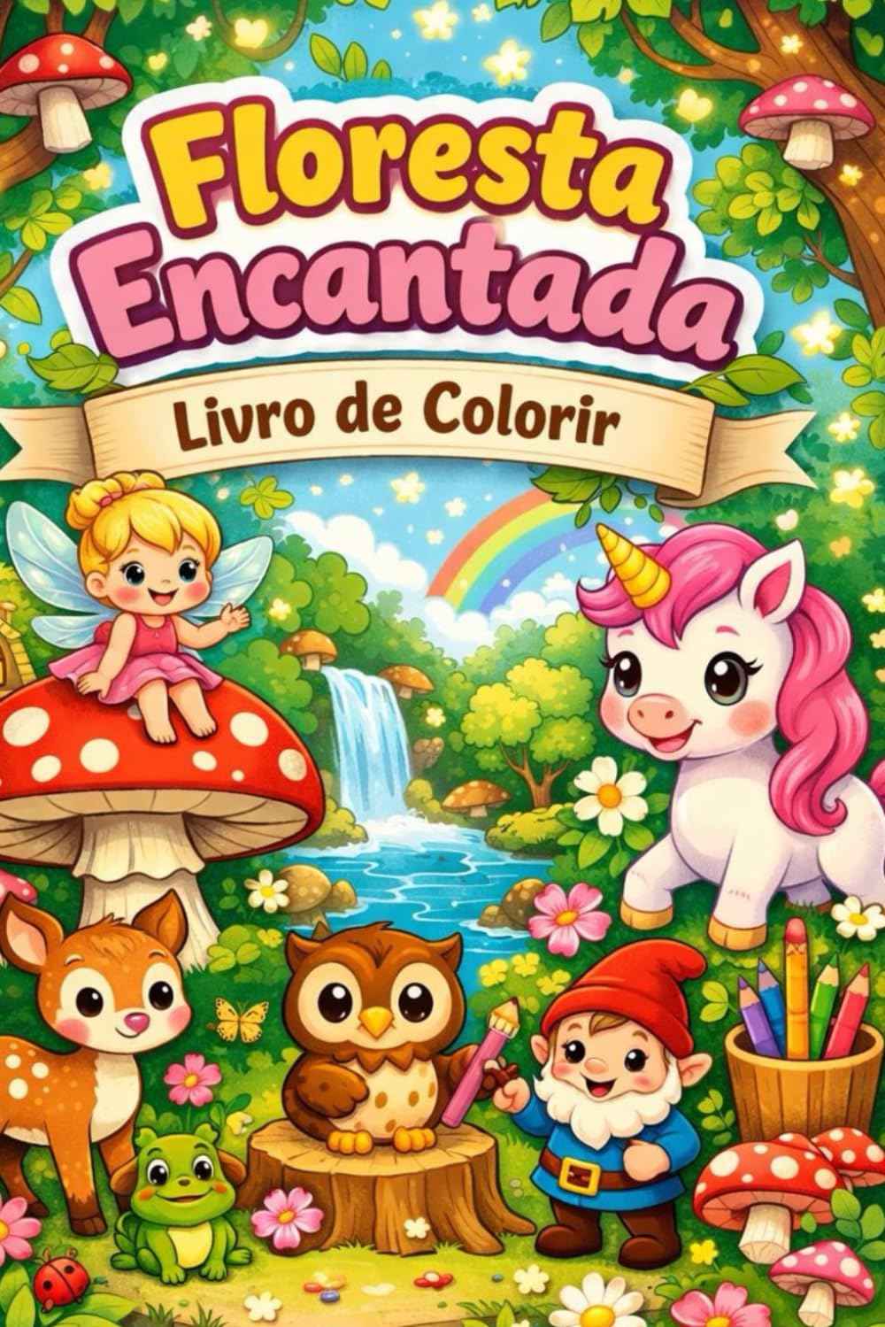 Livro para colorir- Floresta encantada