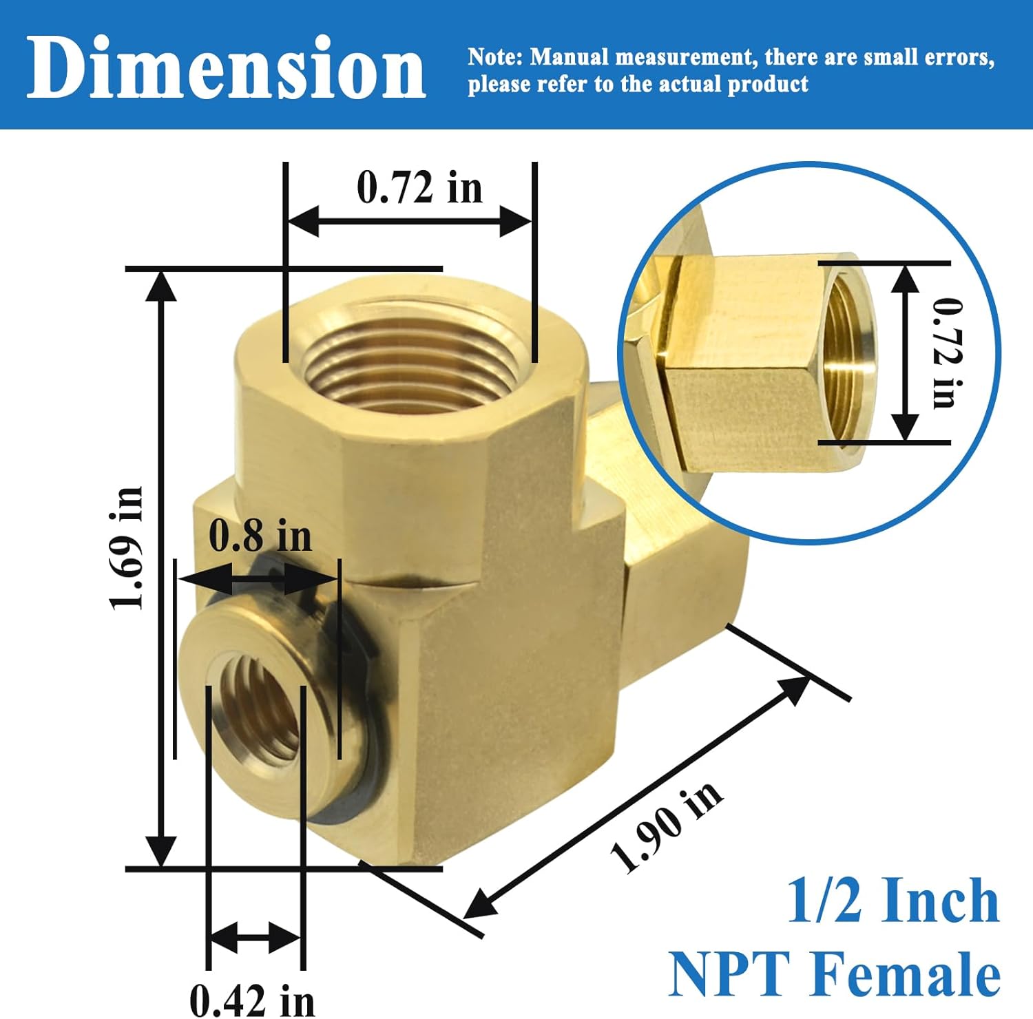 HSR90-SWA 1/2'' NPT Female Swivel Fitting, For HSR90 Hose Reel, Brass