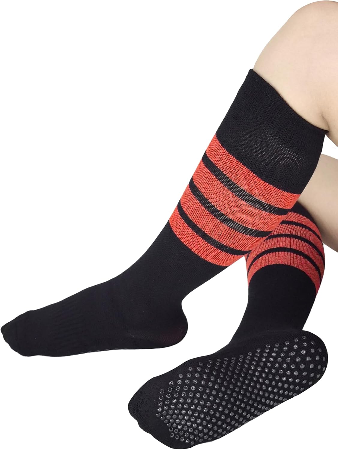 Women's Cushioned Odor Control Compression Knee High/Low Cut Non Slip Gel Grips Yoga Pilate Barre Dance Socks