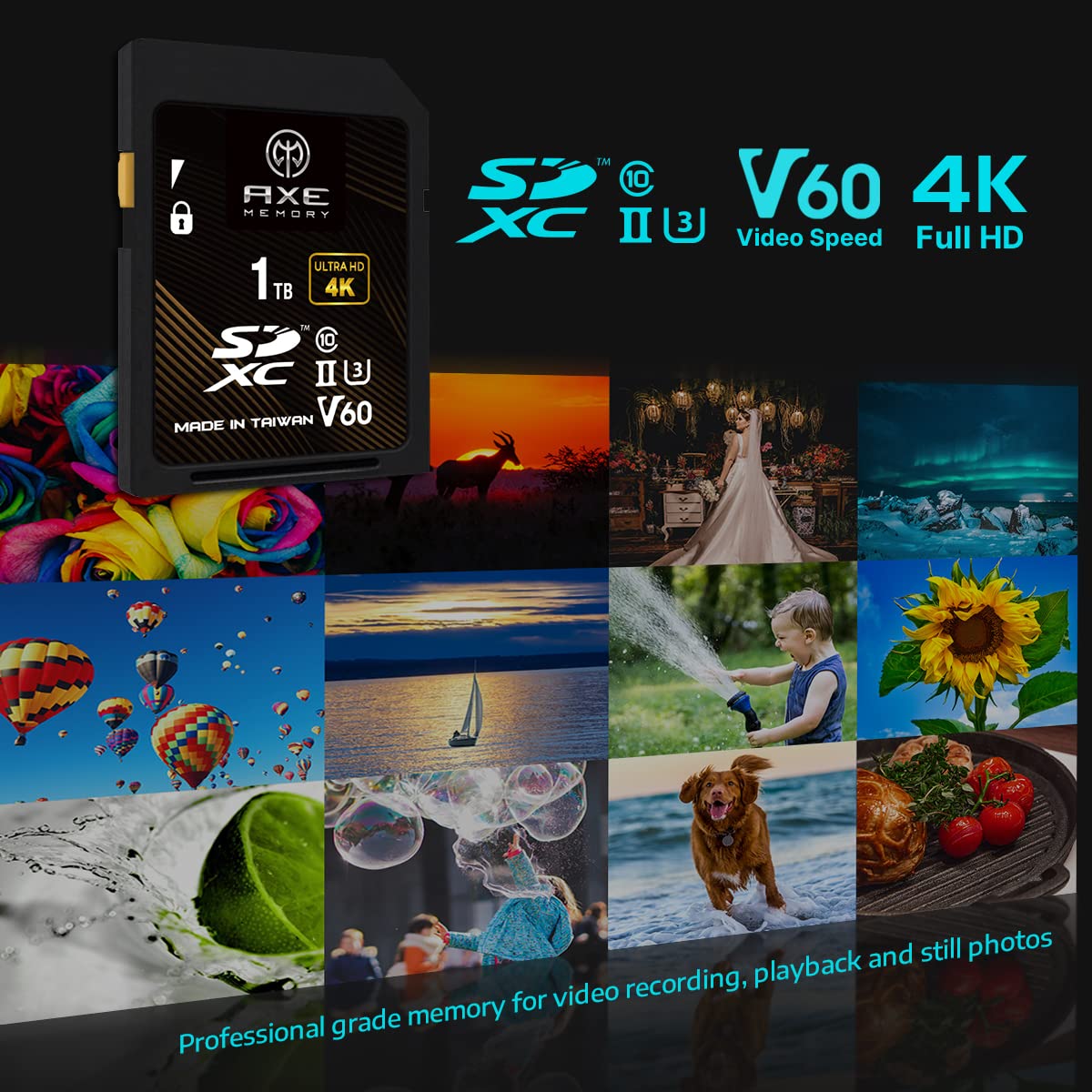 Amazon.co.jp: AXE SDカード V60 UHS-II 1TB 転送速度245MB/s 4K