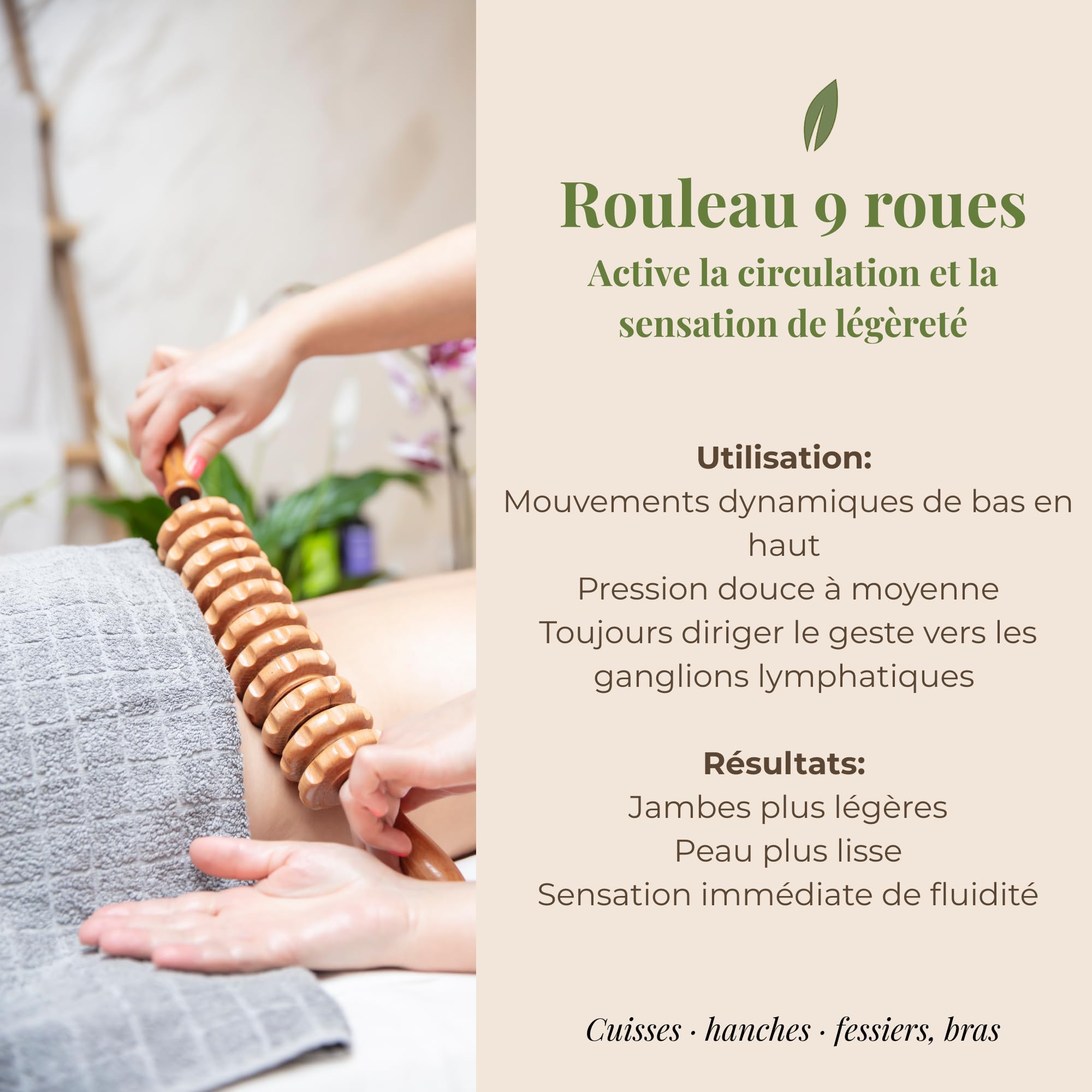 ERÁLYS Kit de Maderothérapie en Bois – 5 Outils Massage Anti-Cellulite | Drainage Lymphatique & Raffermissant | Remodelage du Corps & Jambes – Massage Maison Naturel