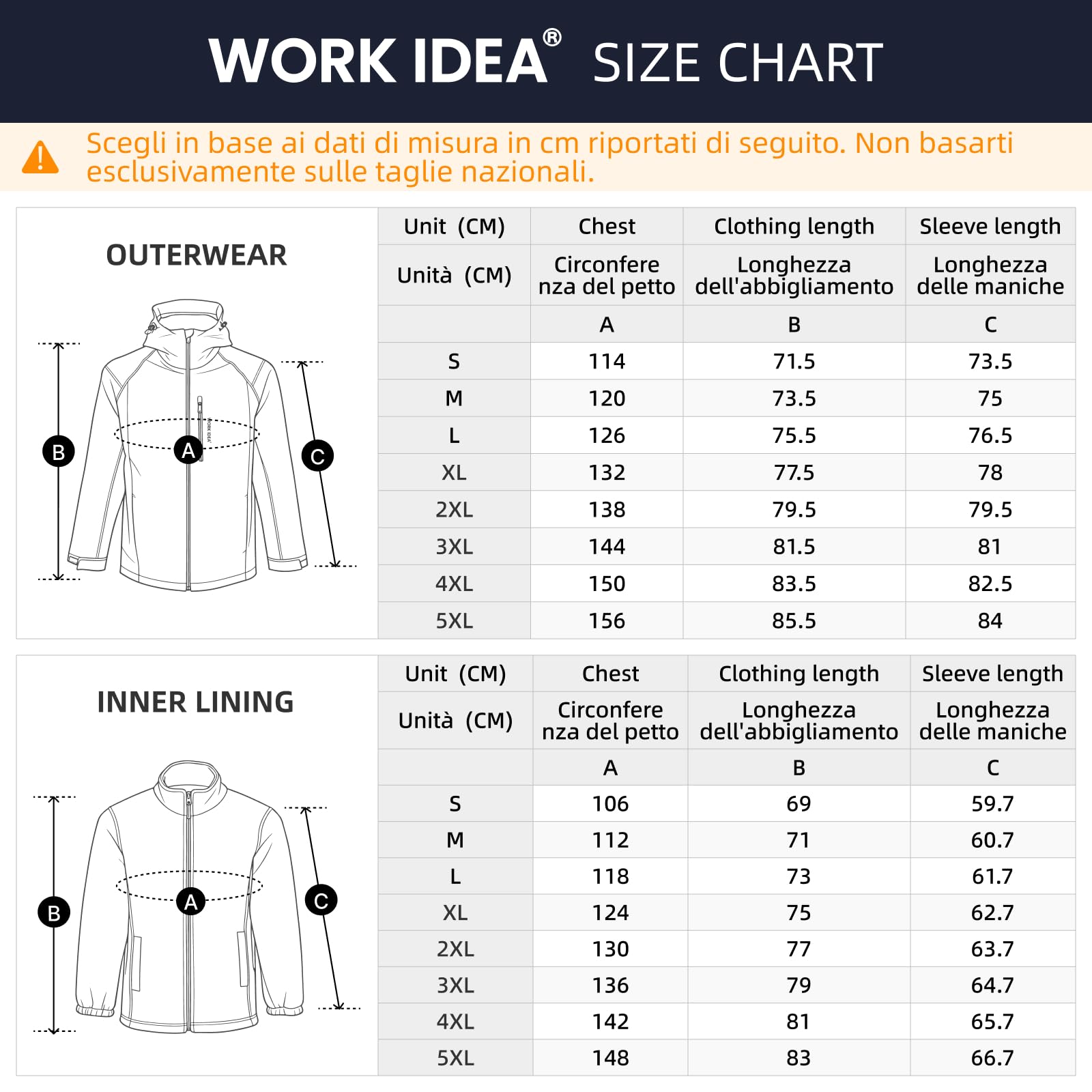 WORK IDEA Giacca da uomo 3 in 1, impermeabile (colonna d'acqua 10000 mm), traspirante, antivento con cappuccio e interno in pile, giacca funzionale per escursioni, bicicletta, campeggio e attività