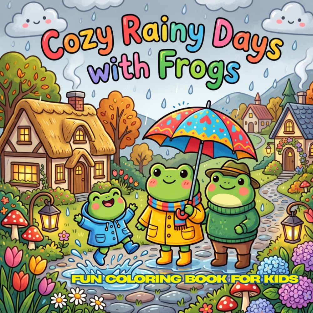 Cozy Rainy Days with Frogs: 30 Cute Frog Adventures on Rainy Days