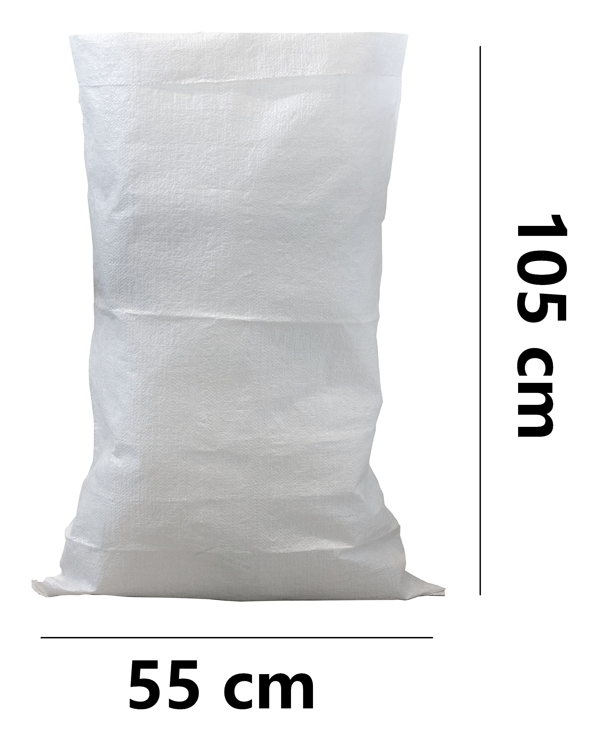 5 Sacchi In Polipropilene 105x55 Cm - Multiuso Per Giardino, Edilizia, Imballaggio - Foto 5