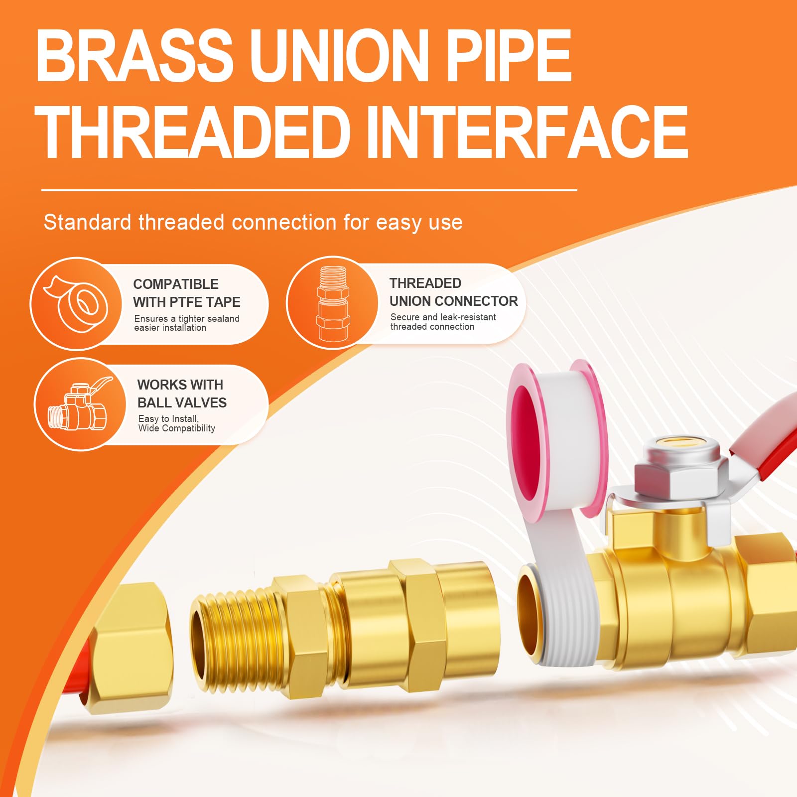 GASHER 12 accesorios de tubería de latón, acoplador hexagonal de latón, tubo de rosca macho NPT de 3/4 x 3/4 pulgadas, tubo de rosca hembra NPT de 3/4 x 3/4 pulgadas