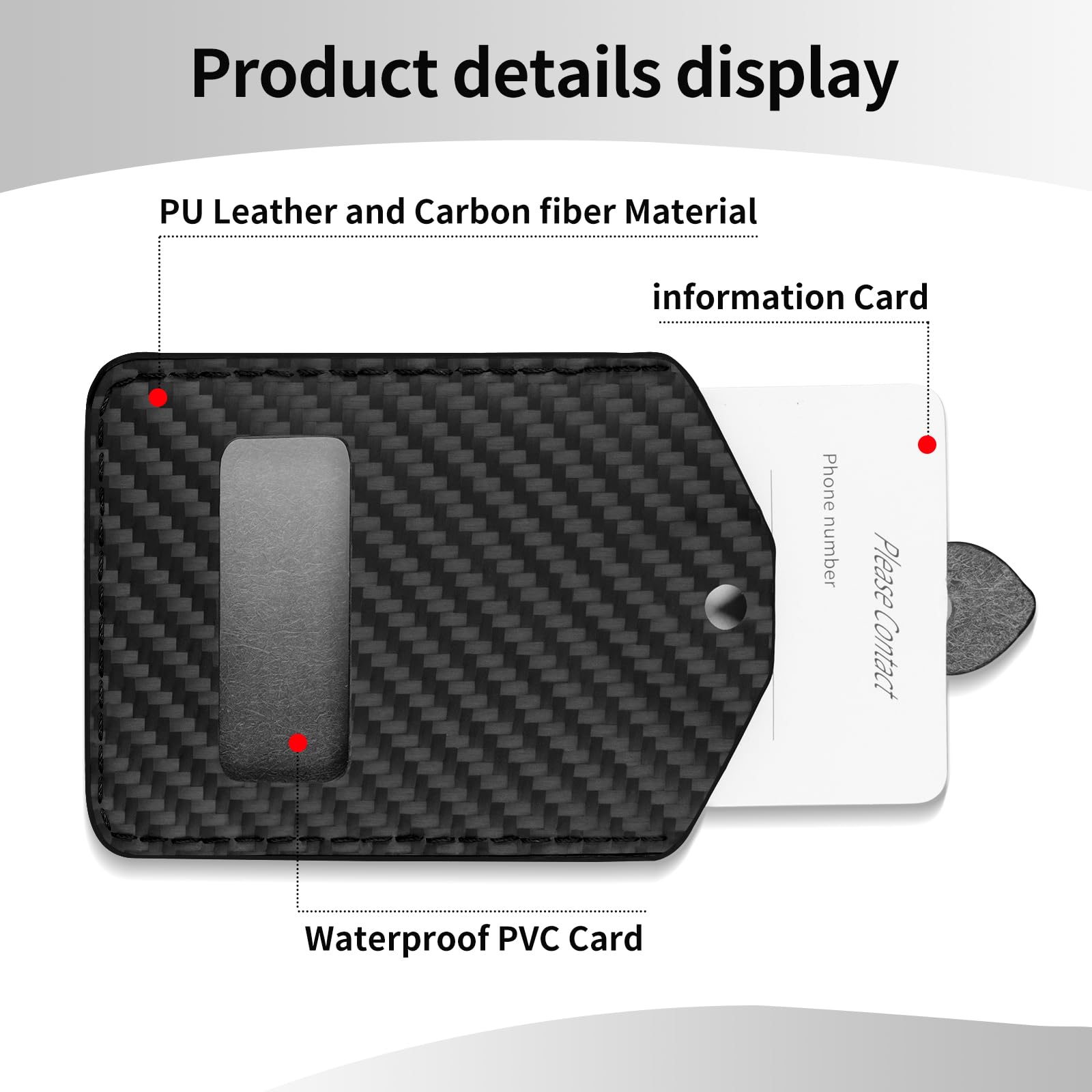 T-carbon Confezione da 2 etichette identificative per bagagli in pelle per