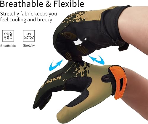 Miniatura 3 de Guantes de ciclismo para paseos cortos, guantes de correr, guantes de pesca, pantalla táctil, ligeros, elásticos, excelente agarre, para uso diario