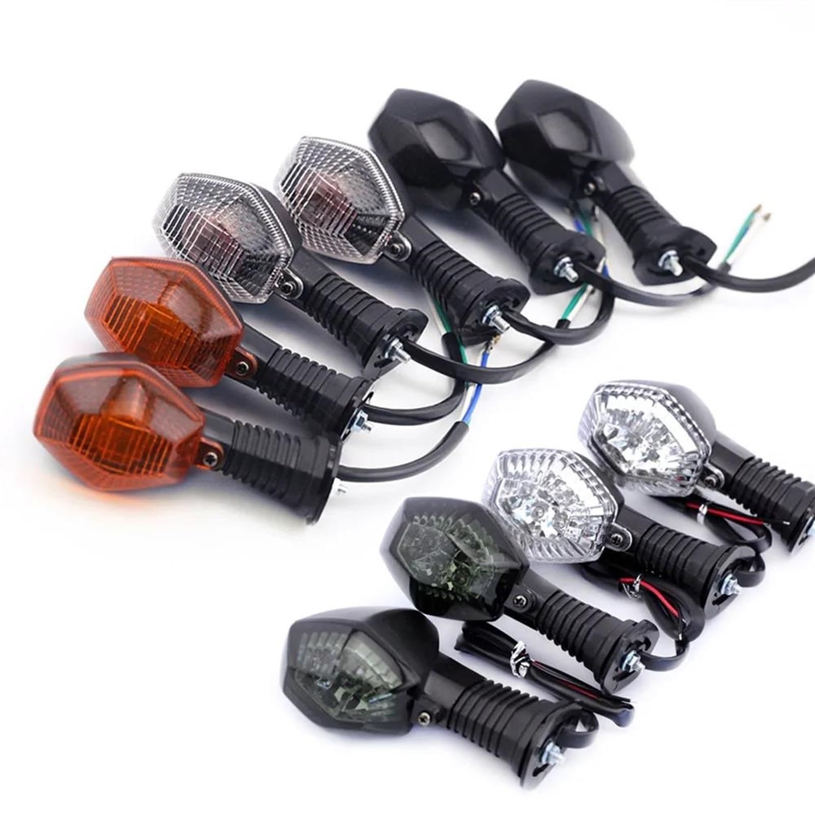LYBH Clignotants Dynamiques Moto Ambre – Compatibles Suzuki DL650 V-Strom, SV650, SFV650 Gladius 2003-2016 – Avant & Arrière LED