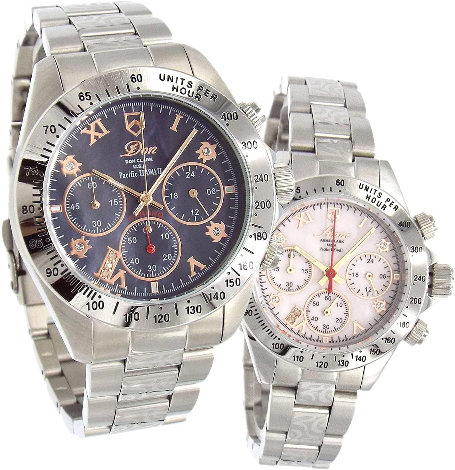 Amazon.co.jp: Don Clark ハワイ 幸運モチーフ ペアウォッチ カップル