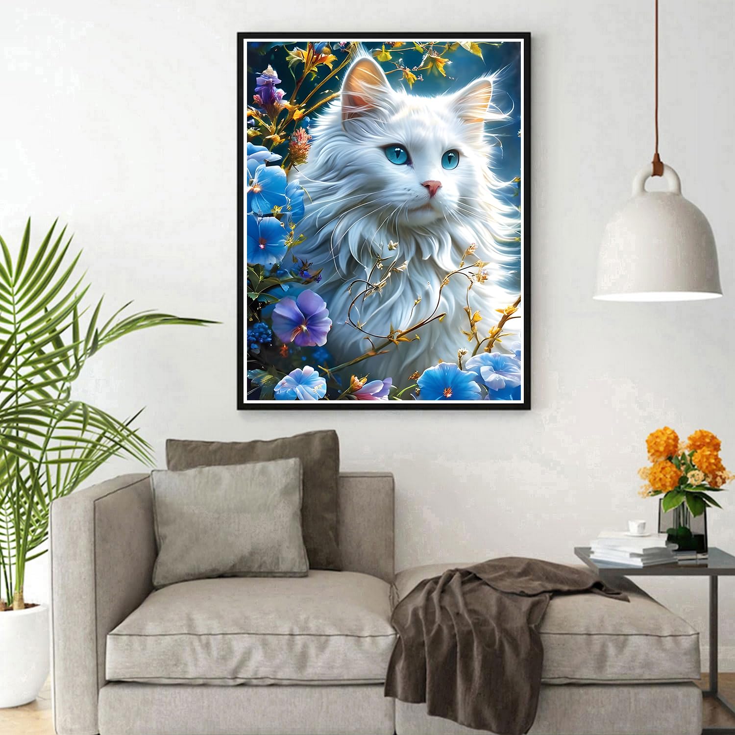5D Diamond Painting,5D Diamond Painting Complet Trois Chats,DIY Broderie Diamant Peinture Kits Animal,Diamant Arts Craft,30×40cm - Beaux-Arts Et Loisirs Créatifs