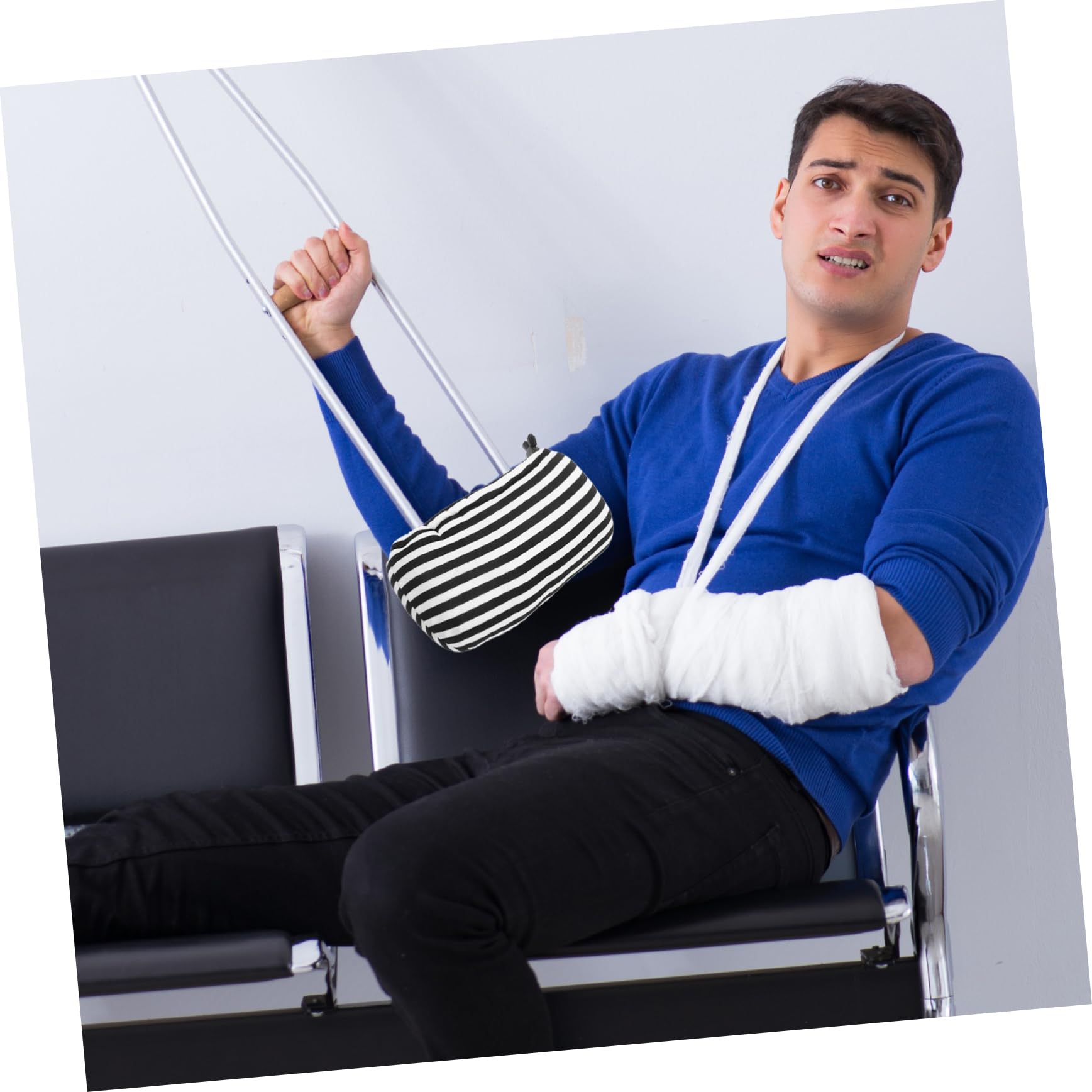 Beavorty Thickened Crutch Covers Comfortable Underarm Pads Grip Waterproof Padding Easy to Clean Compact for Daily Use Random Style