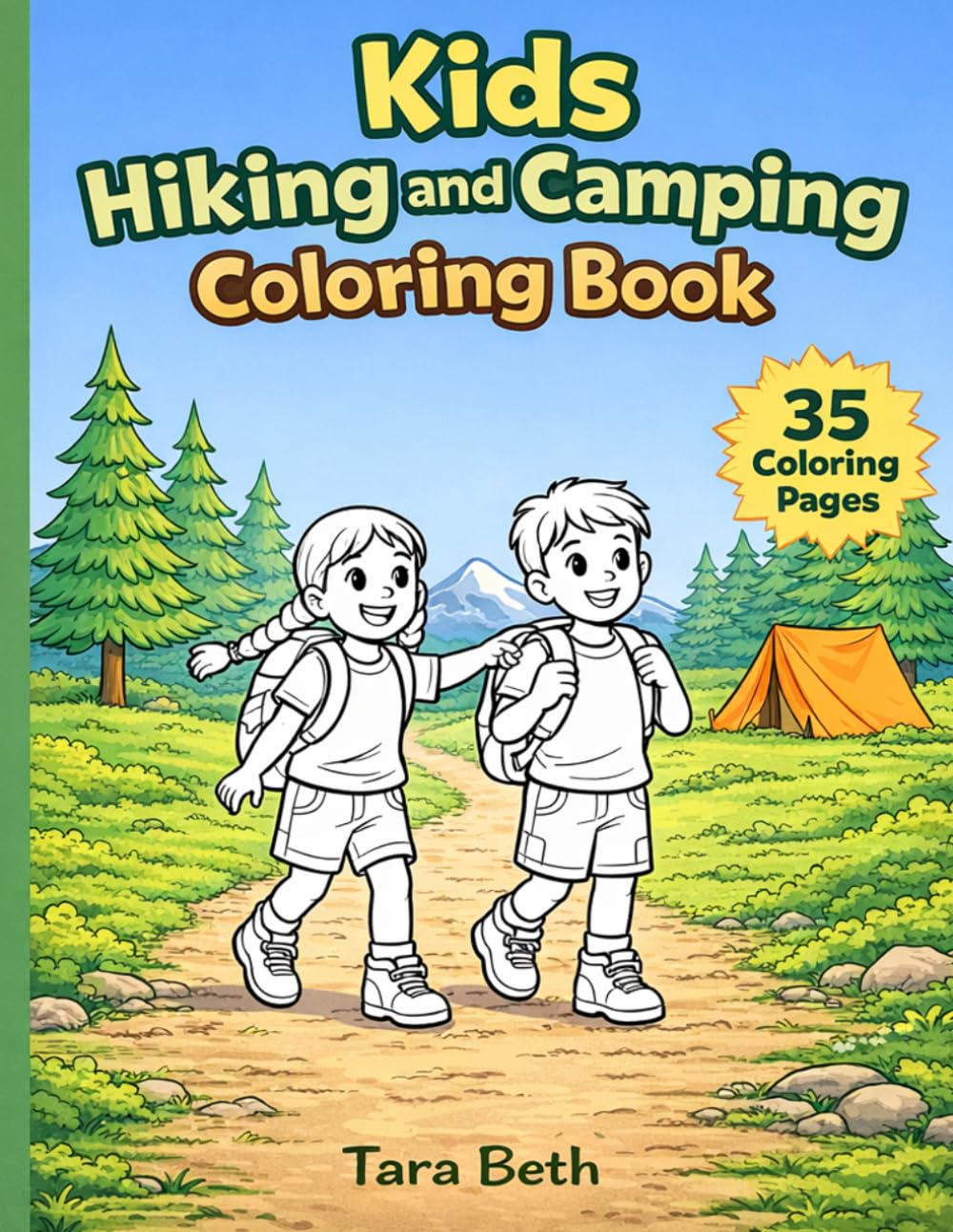 Kids Hiking and Camping Coloring Book (Relax and Color: Mindful Moments Coloring Pleasant Scenes)