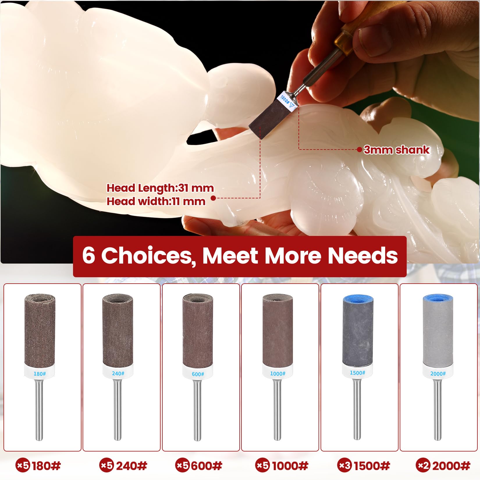 25 Pcs Sanding Drums Sleeves - Image 3