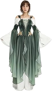 Renaissance Costume Women Ren Faire Dress Outer Garment Elf Costume for Women(Underskirt Not Included)